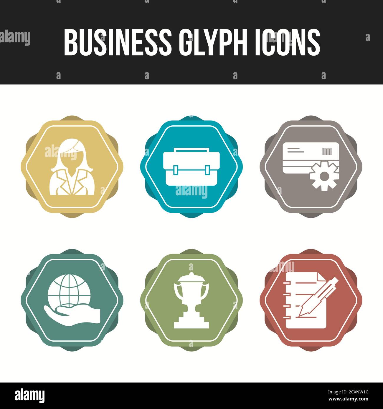 6 Icon Set Of Business For Personal And Commercial Use Stock Vector ...