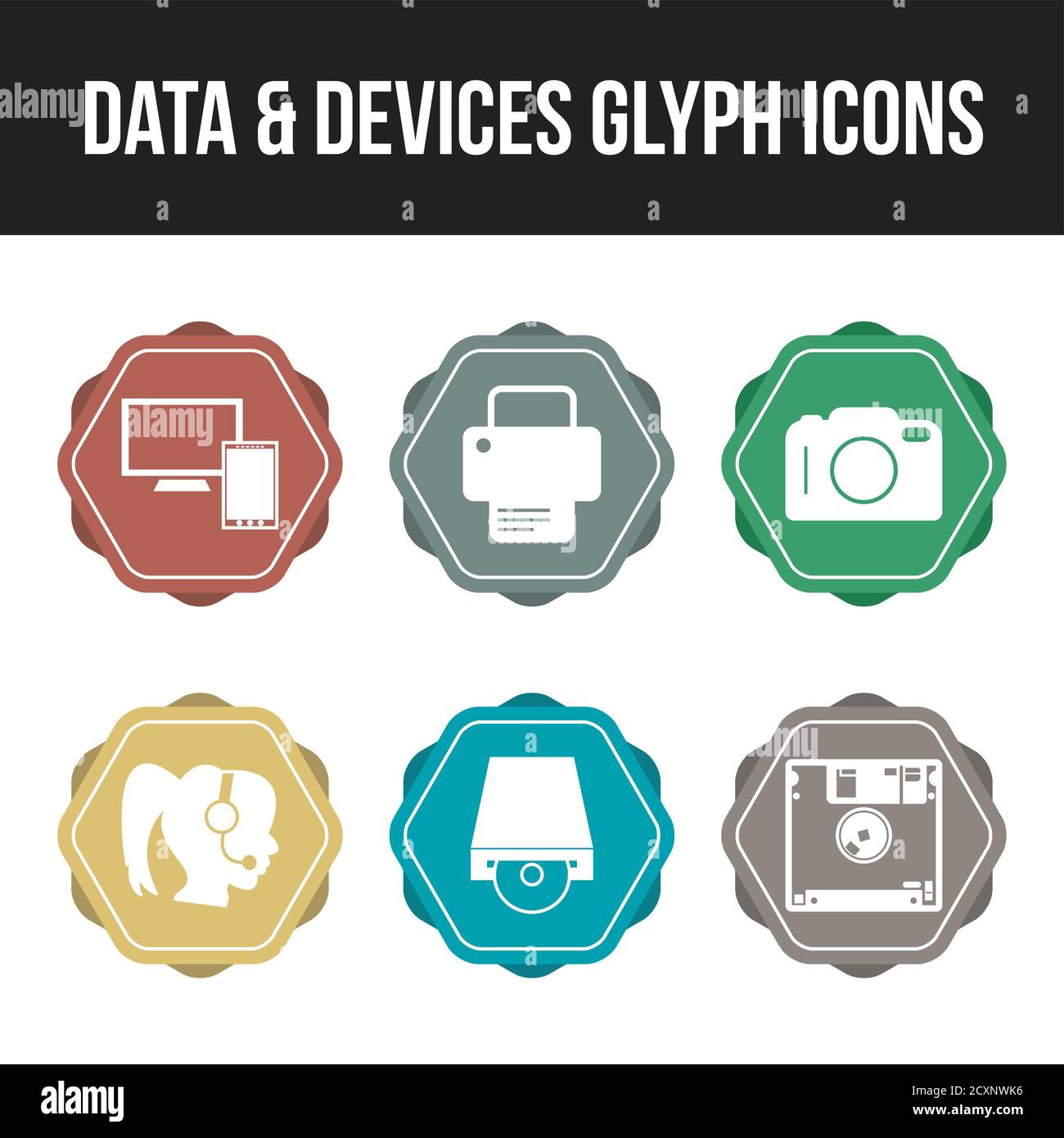 Unique Line vecor icon set of Data and devices icons Stock Vector Image ...