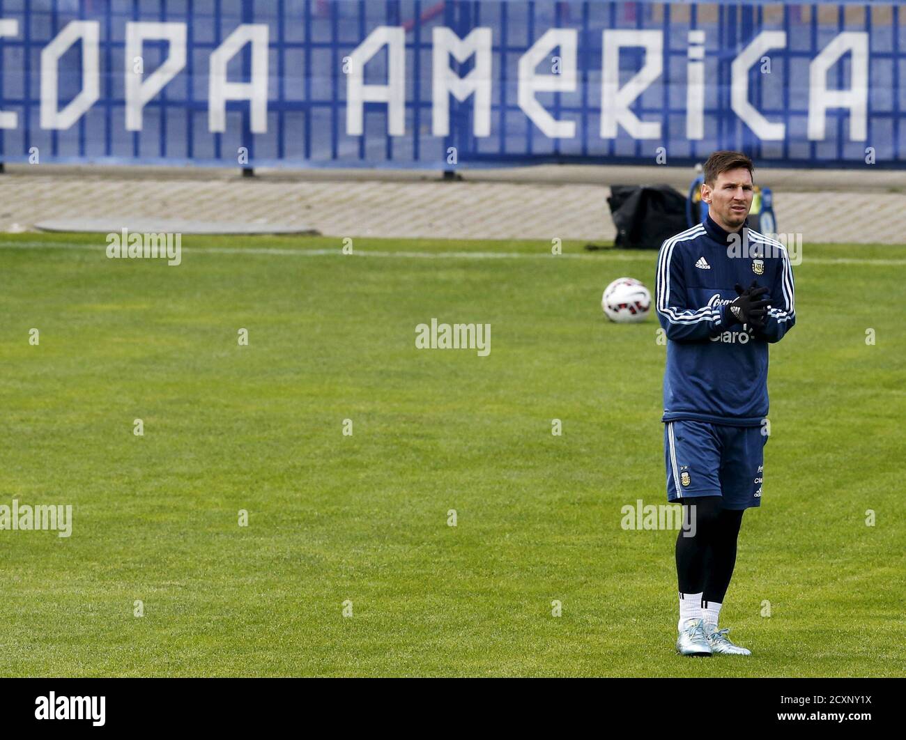 Argentina S National Soccer Team Player Lionel Messi Participates In A Team Training Session In Concepcion Chile