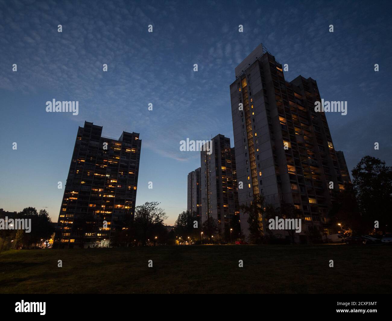 Communist High Rises Traditionnal communist housing in the suburb of Belgrade, in New ...