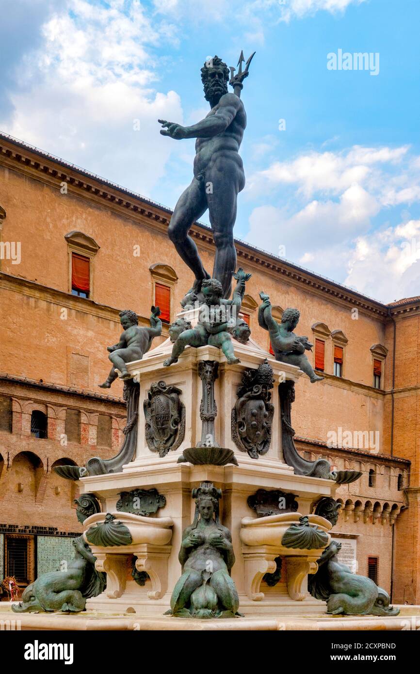 Fontana del Nettuno, Bologna, Italy Stock Photo
