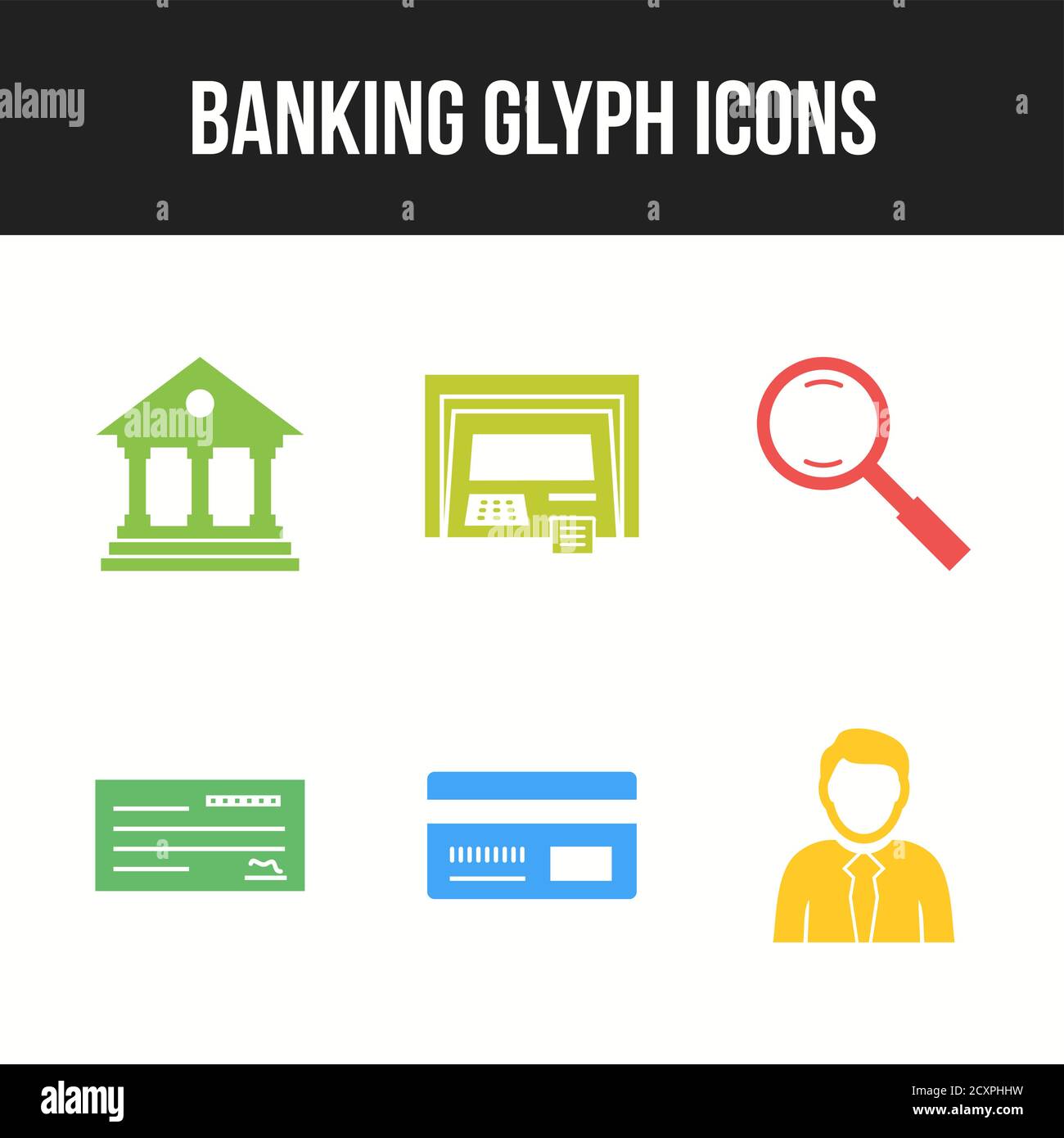 6 Banking icons in one set for personal and commercial use Stock Vector ...