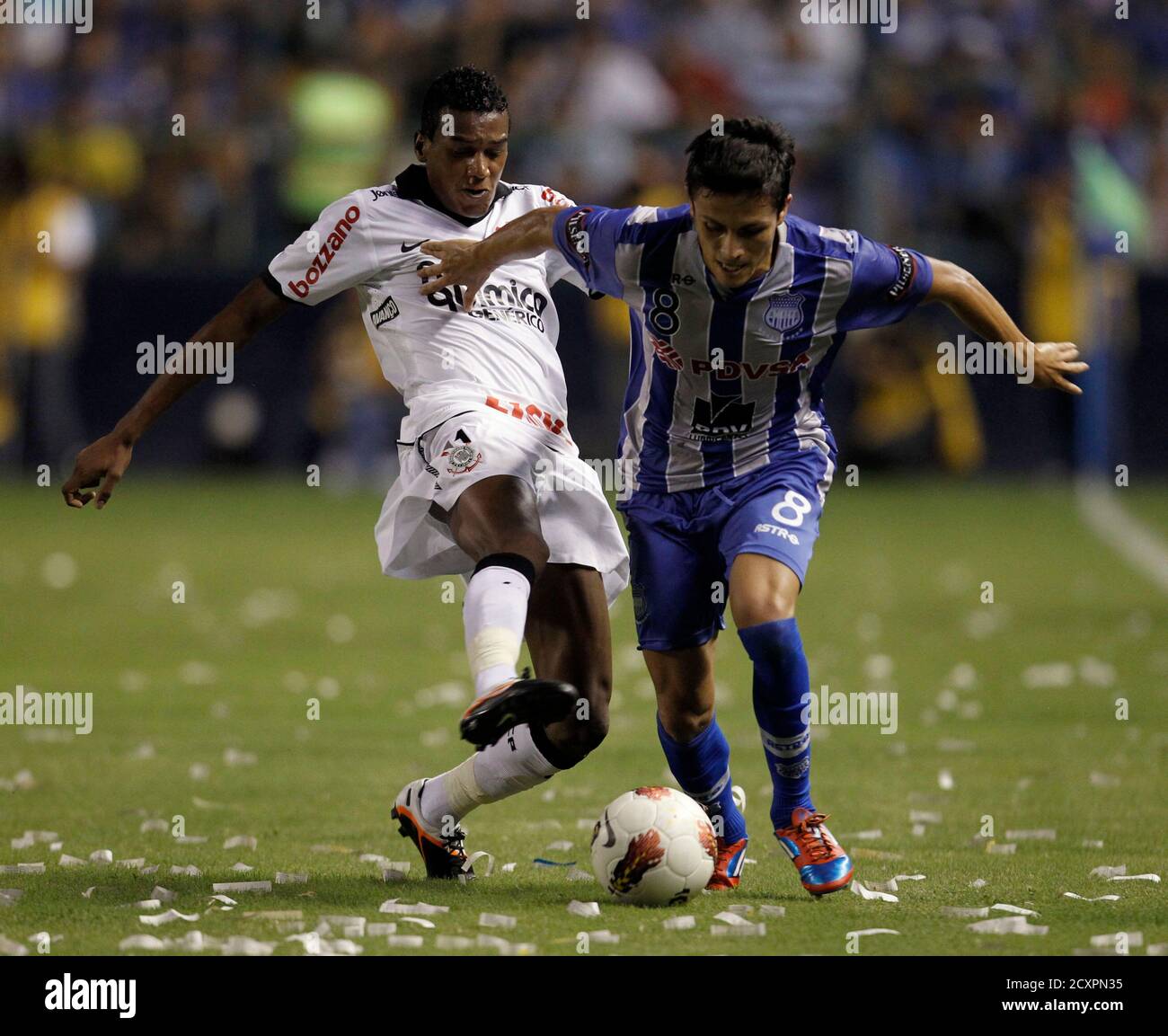 Edenelson Andrade Dos Santos L Of Brazil S Corinthians Fights For The Ball With Marcos Mondaini Of Ecuador S Emelec During Their Copa Libertadores Soccer Match At The Capwell Stadium In Guayaquil May 2 Edenelson Andrade Dos Santos L Of Brazil S Corinthians Fights For The Ball With Marcos Mondaini Of Ecuador S Emelec During Their Copa Libertadores Soccer Match At The Capwell Stadium In Guayaquil May 2