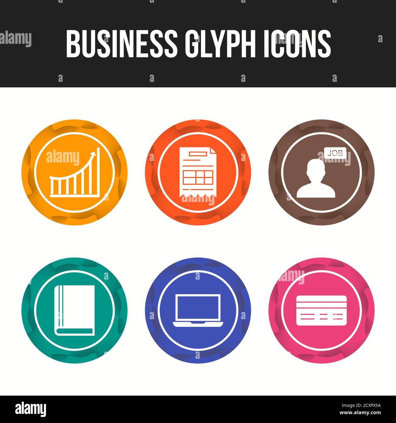 Beautiful 6 icons pack of business vector icons Stock Vector Image ...