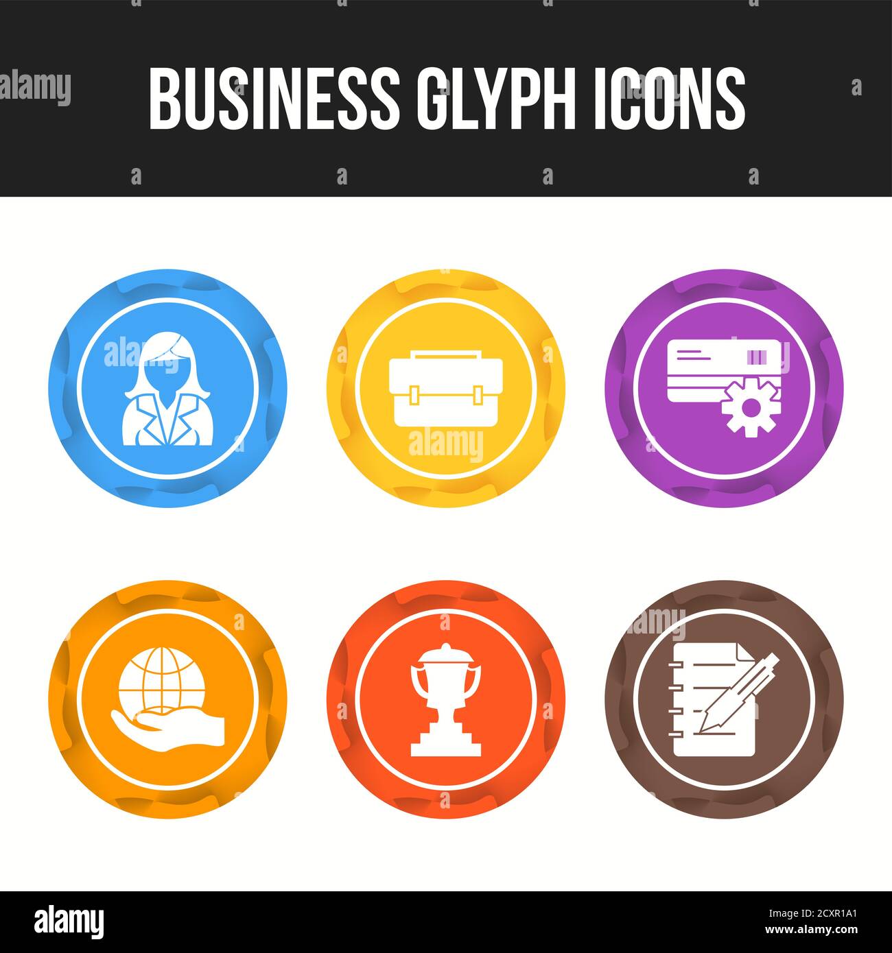 6 Icon Set Of Business For Personal And Commercial Use Stock Vector ...