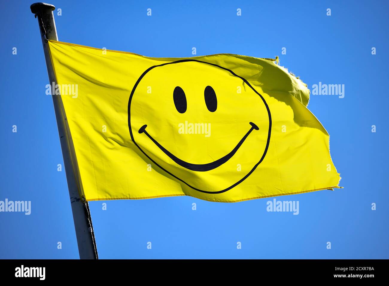 Smiley flag in Hamburg, Germany Stock Photo