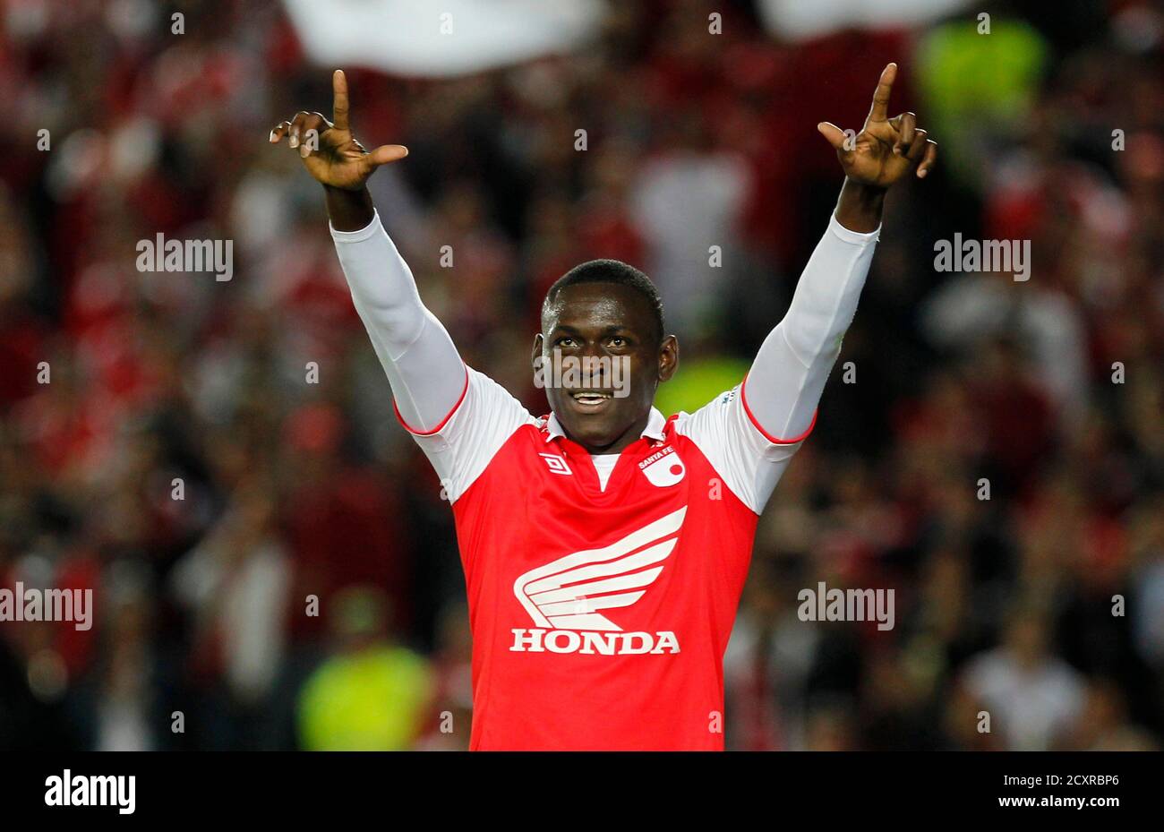 Cristian Martinez Borja Of Colombia S Santa Fe Celebrates His Goal During Their Copa Libertadores Soccer Match Against Peru S Real Garcilaso At The Nemesio Camacho El Campin Stadium In Bogota April 16 13 Cristian Martinez Borja Of Colombia S Santa Fe Celebrates His Goal During Their Copa Libertadores Soccer Match Against Peru S Real Garcilaso At The Nemesio Camacho El Campin Stadium In Bogota April 16 13