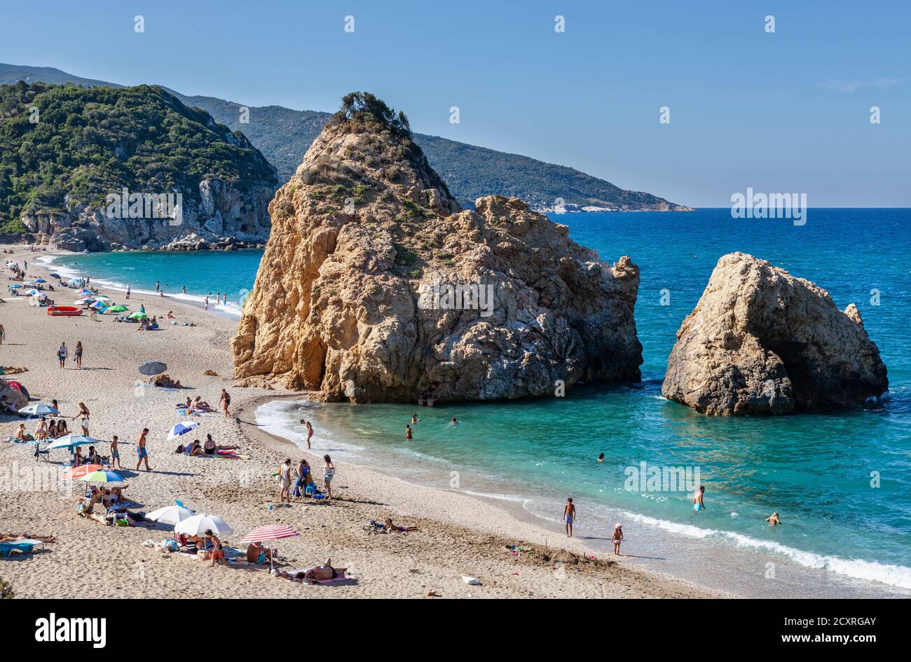 Beaches of Greece, Potistika beach, Volos district, Pelion Stock Photo ...
