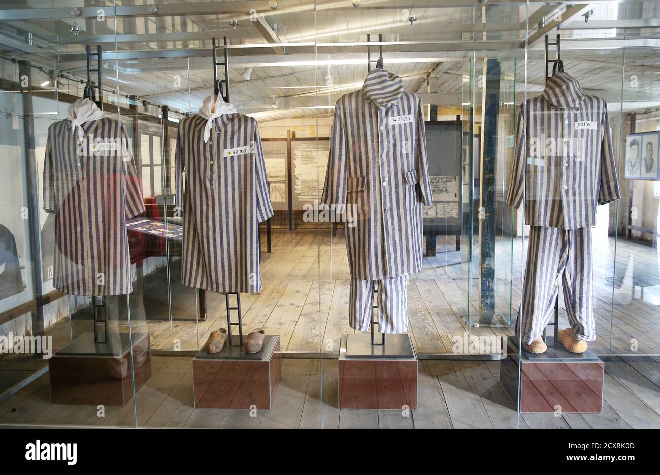 Sztutowo, Poland. 1st Oct, 2020. A view of the former Nazi German Stutthof death camp: museum exhibition, memorabilia of former prisoners, prisoners' clothes, camp uniforms. The Stutthof Museum in Sztutowo. Konzentrationslager Stutthof - former German Nazi concentration camp established in the annexed areas of the Free City of Gdansk, 36 km from Gdansk. It functioned during the Second World War, from September 2, 1939 to May 9, 1945. Credit: Damian Klamka/ZUMA Wire/Alamy Live News Stock Photo