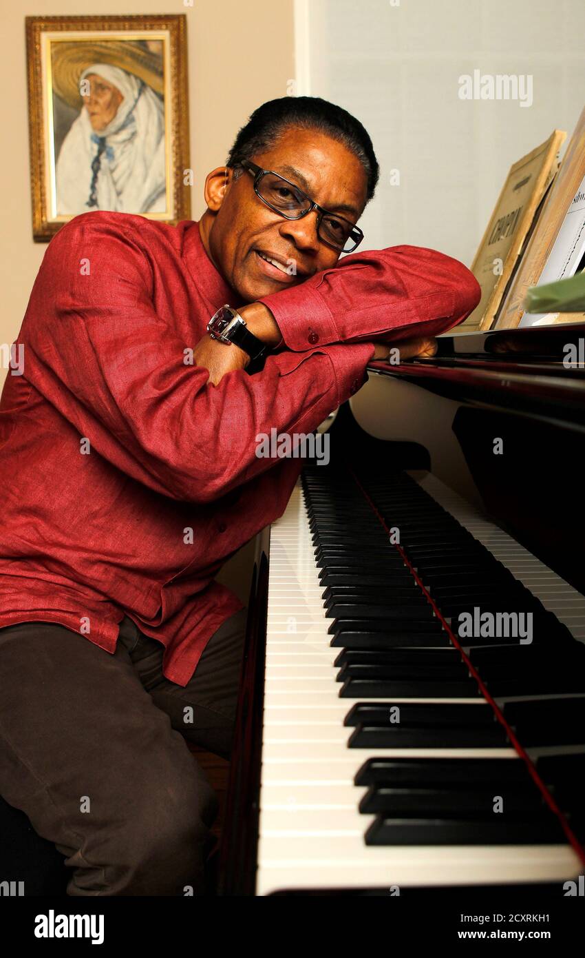Musician Herbie Hancock poses for a portrait at his home in Los Angeles  February 2, 2011. Jazz giant Hancock played last month for Chinese  President Hu Jintao at the White House state