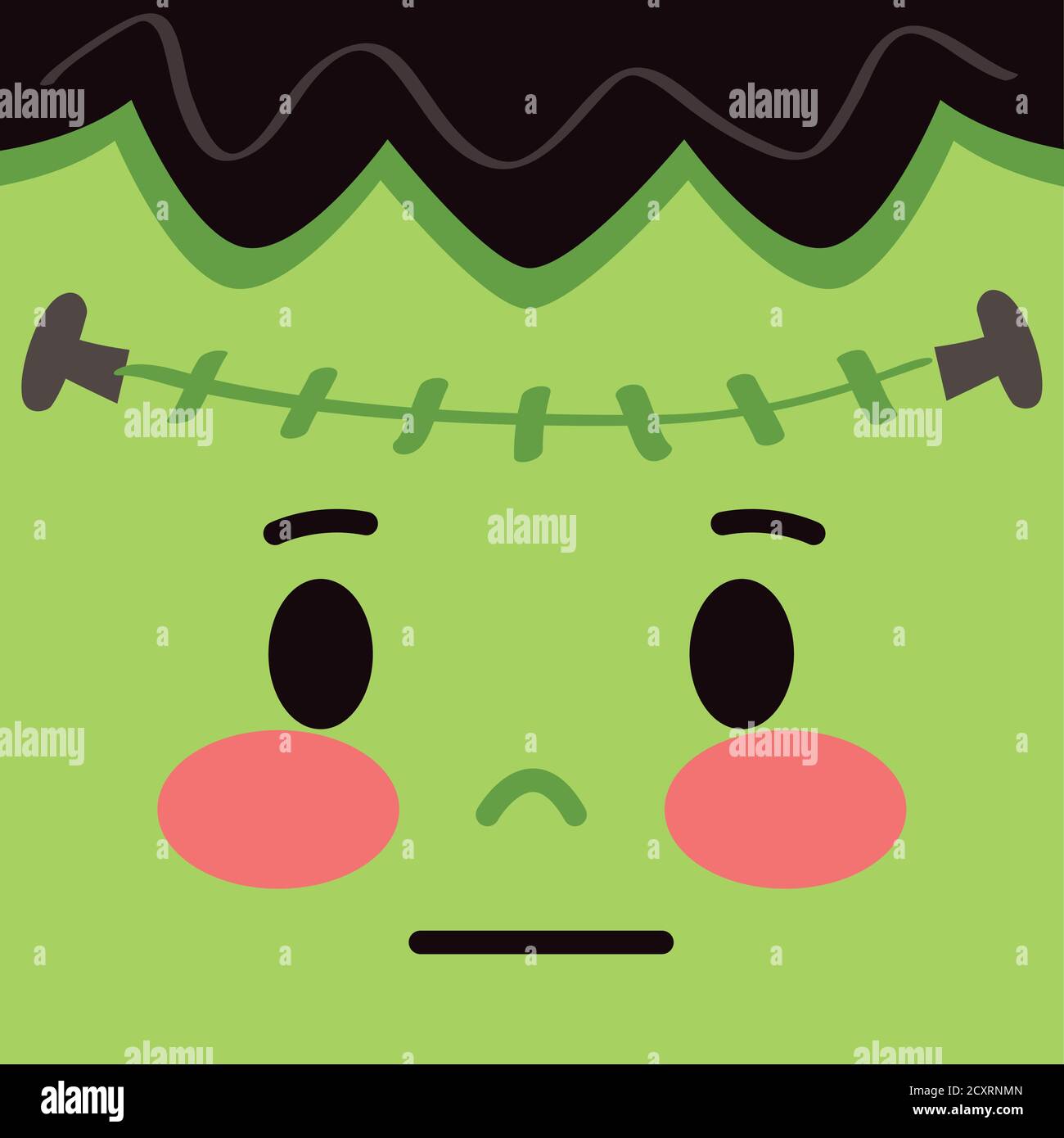 frankenstein mask halloween costume face vector illustration design Stock  Vector Image & Art - Alamy