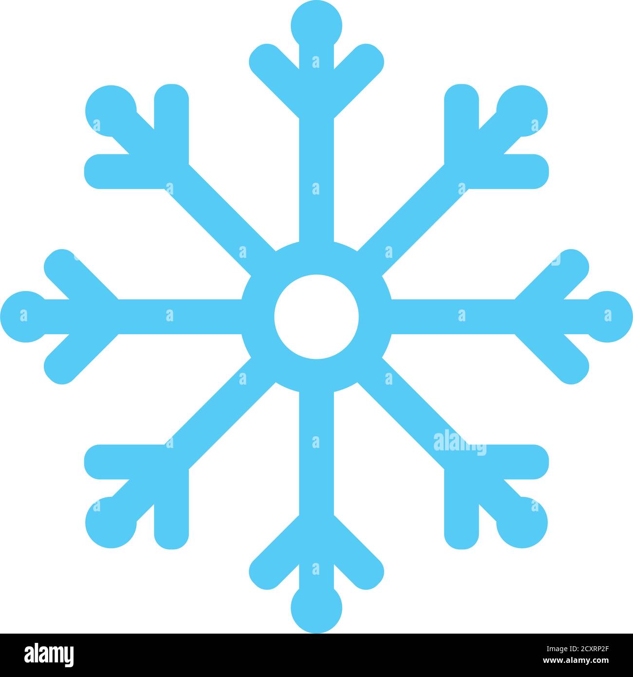snowflake icon over white background, flat style, vector illustration ...