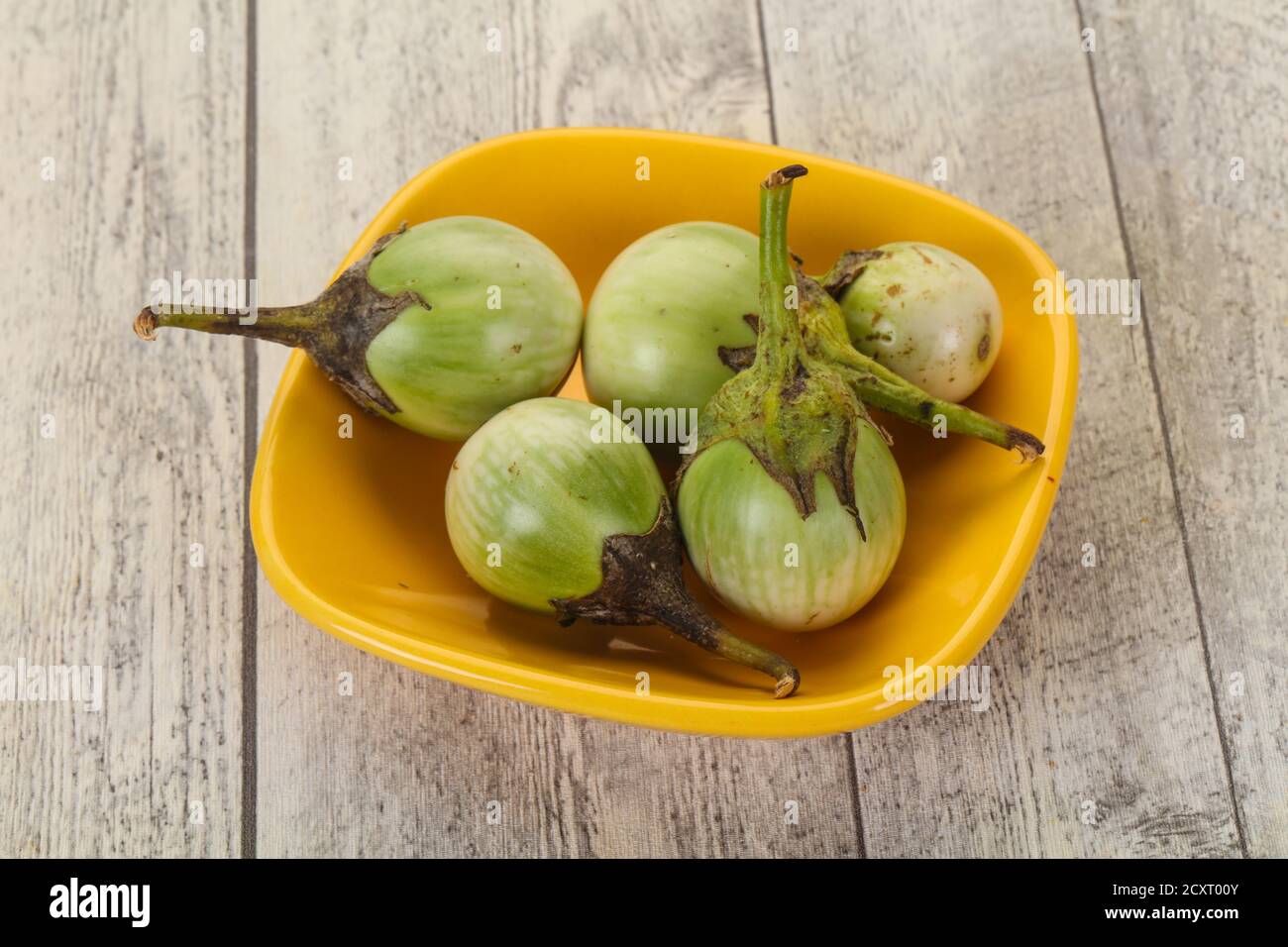 Asian small green eggplant ready for cooking Stock Photo Alamy