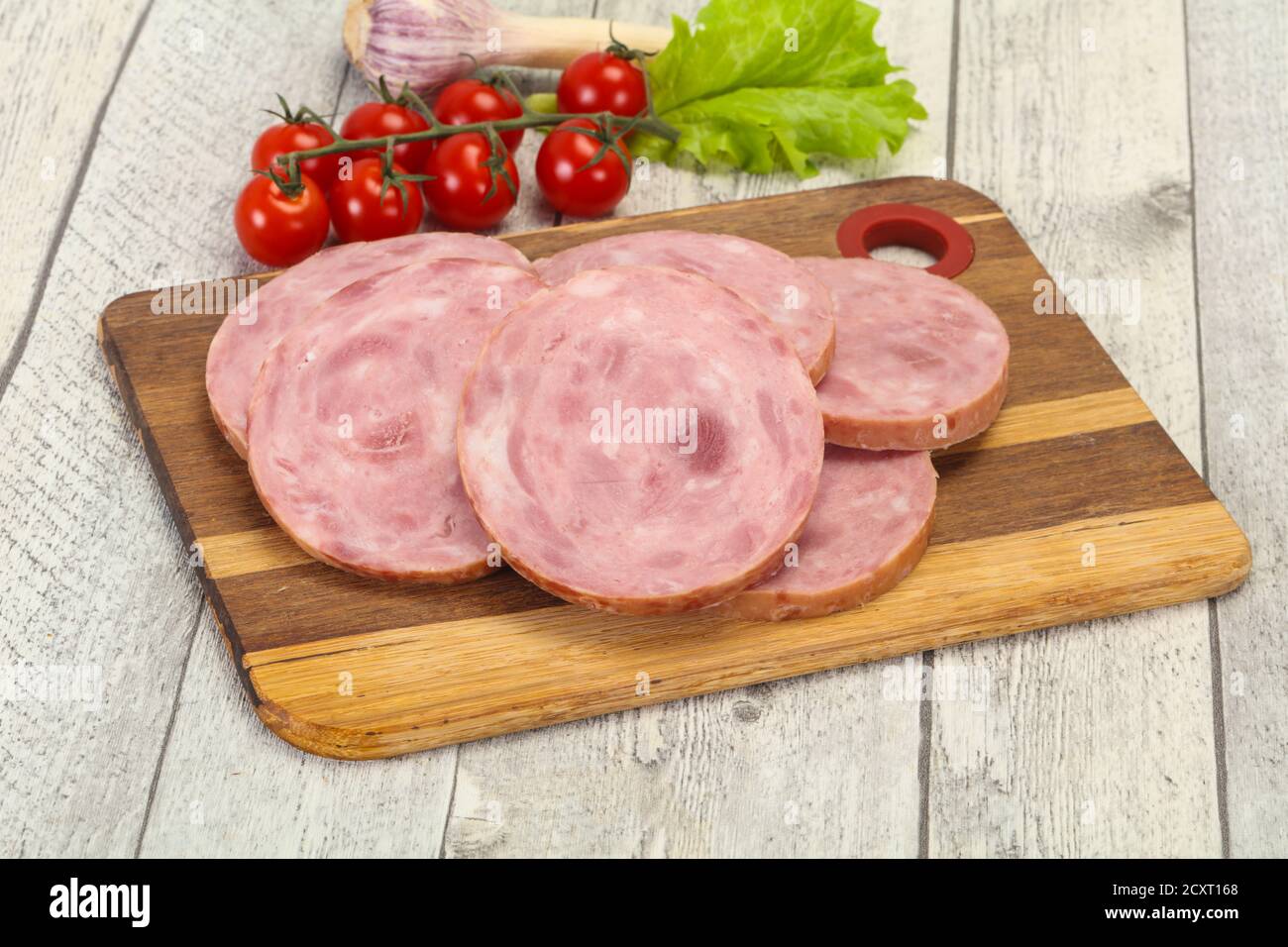 Natural ham made from pork meat Stock Photo - Alamy