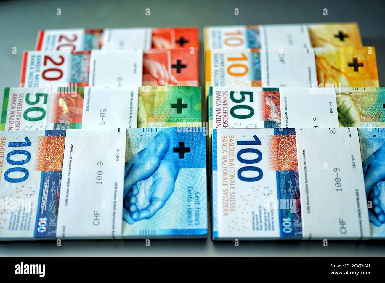 SWISS FRANCS CHF Money Of Switzerland Swiss Currency Stock Photo 