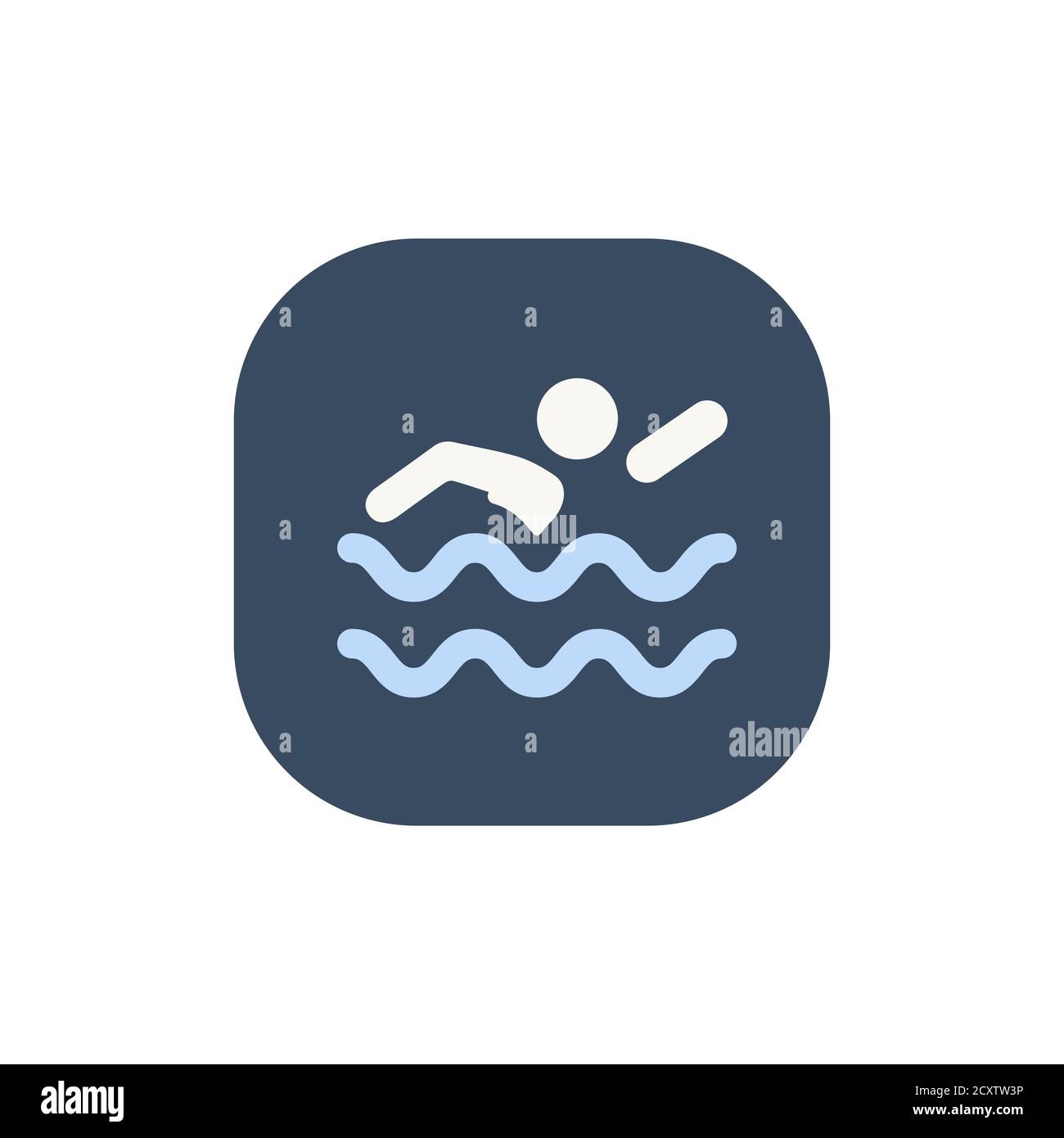 Swimming icon in trendy flat style isolated. Stock Vector illustration. Stock Vector