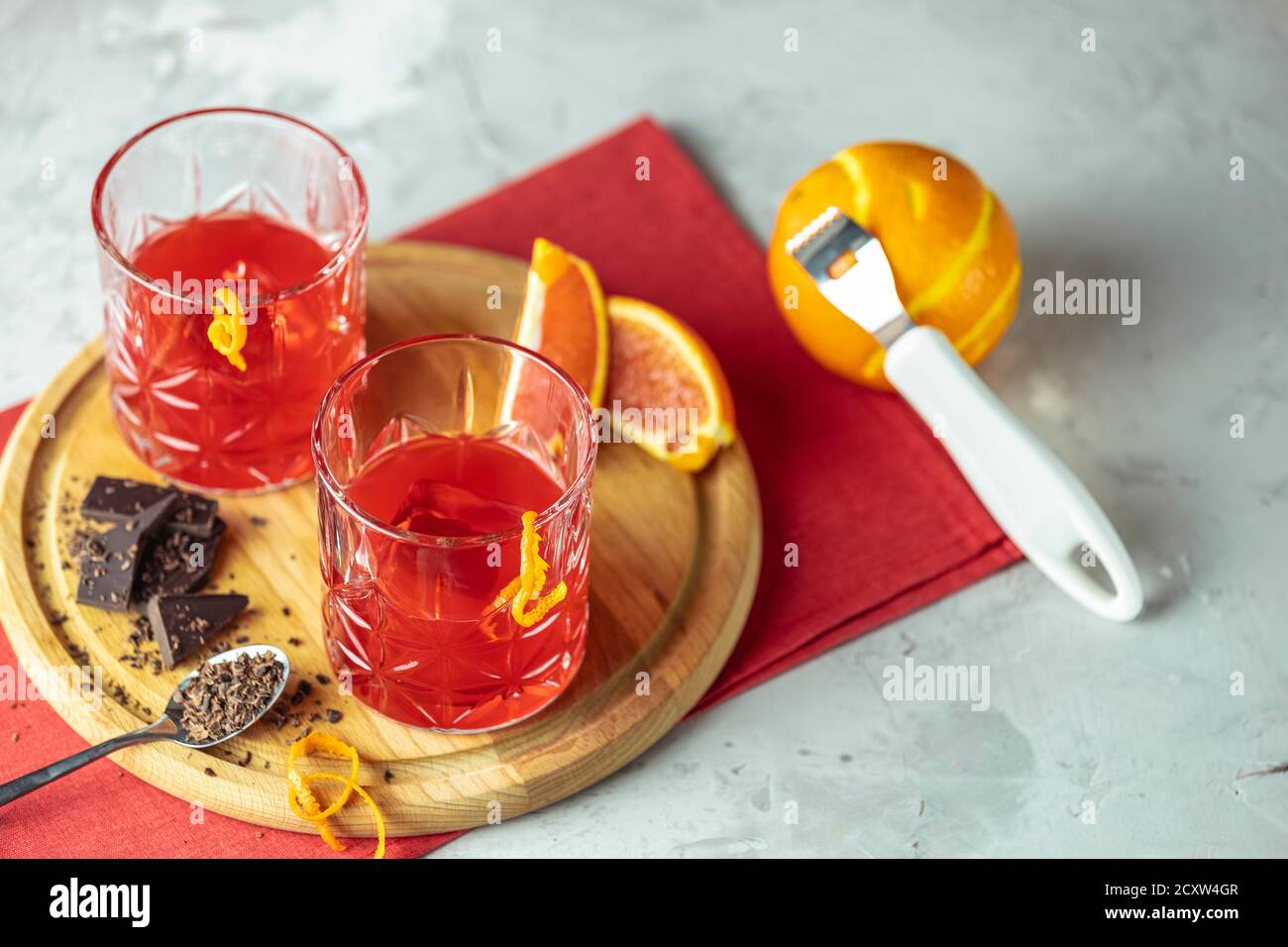 Campari chocolate orange negroni hires stock photography and images