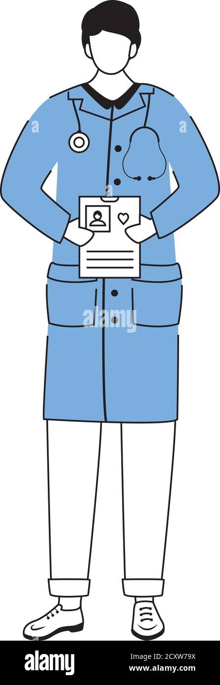 Male doctor flat vector illustration Stock Vector Image & Art - Alamy
