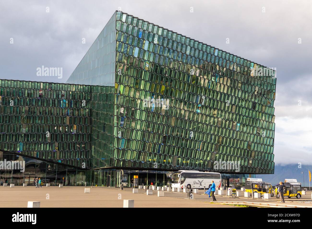 Harpaton Reykjavik, Iceland- 27 August 2015: Harpa Tonlistarhus, concert hall ...