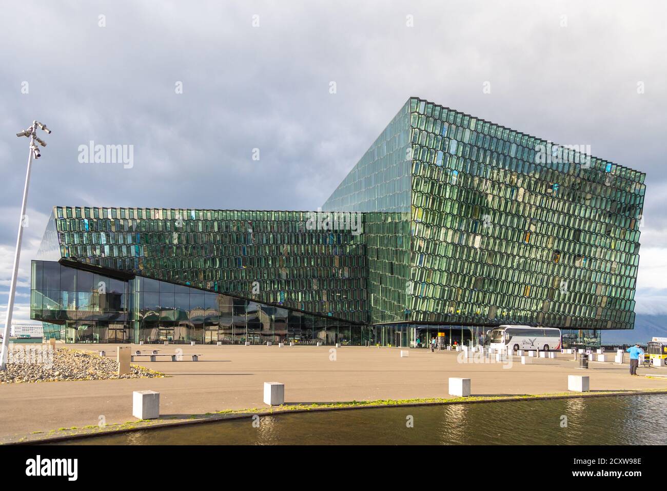 Harpaton Reykjavik, Iceland- 27 August 2015: Harpa Tonlistarhus, concert hall ...