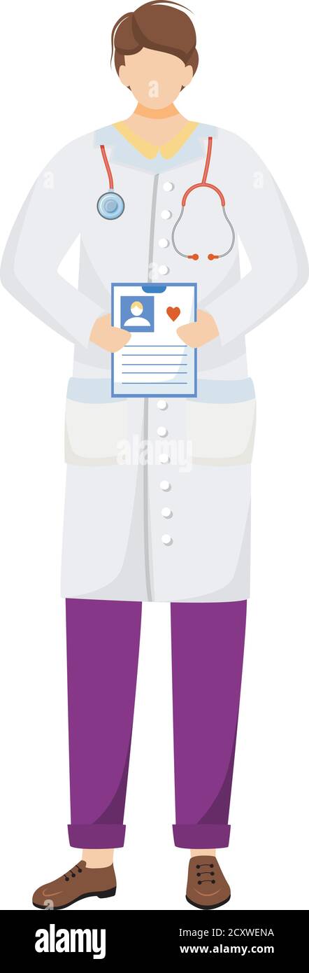 Female doctor flat vector illustration Stock Vector Image & Art - Alamy