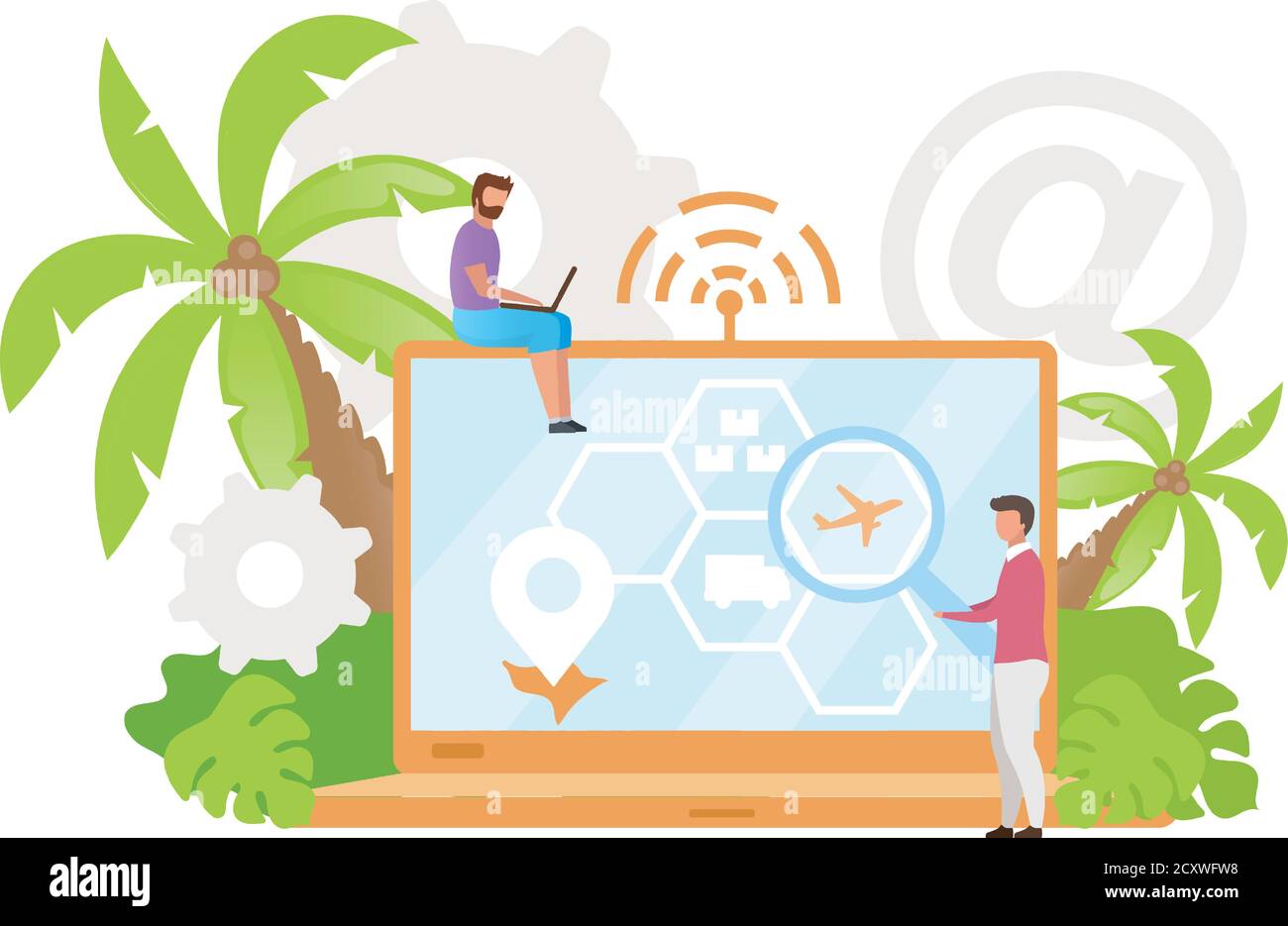 Business finder flat vector illustration Stock Vector Image & Art Alamy