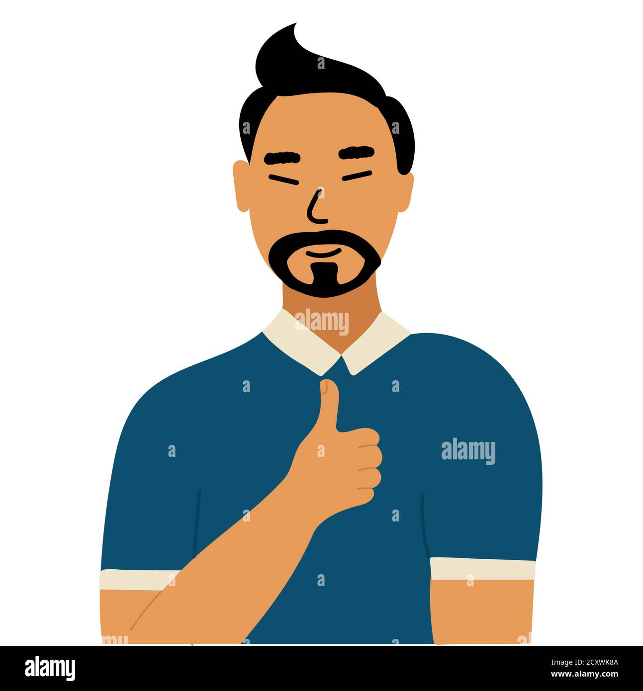young asian man showing thumb up. Cheerful optimist. Slanted eyes, black hair, yellow skin. Chinese, Japanese, Korean. Cartoon hand drawing Stock Vector Image & Art - Alamy young asian man showing thumb up. Cheerful optimist. Slanted eyes, black hair, yellow skin. Chinese, Japanese, Korean. Cartoon hand drawing Stock Vector Image & Art - Alamy