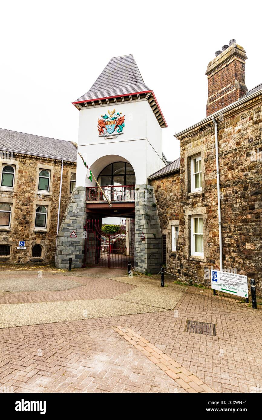 Gwynedd county council sign hires stock photography and images Alamy