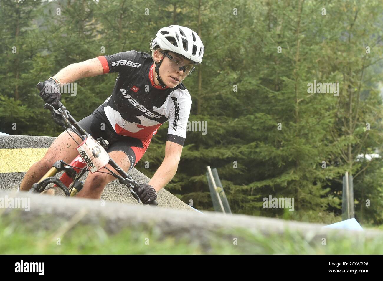 Nove Mesto Na Morave Czech Republic 1st Oct Loana Lecomte Of France Competes During The Elite Category Of The Women S Cross Country Mountain Bikes Race In Nove Mesto Na Morave Czech Nove Mesto Na Morave Czech Republic 1st Oct Loana Lecomte Of France Competes During The Elite Category Of The Women S Cross Country Mountain Bikes Race In Nove Mesto Na Morave Czech