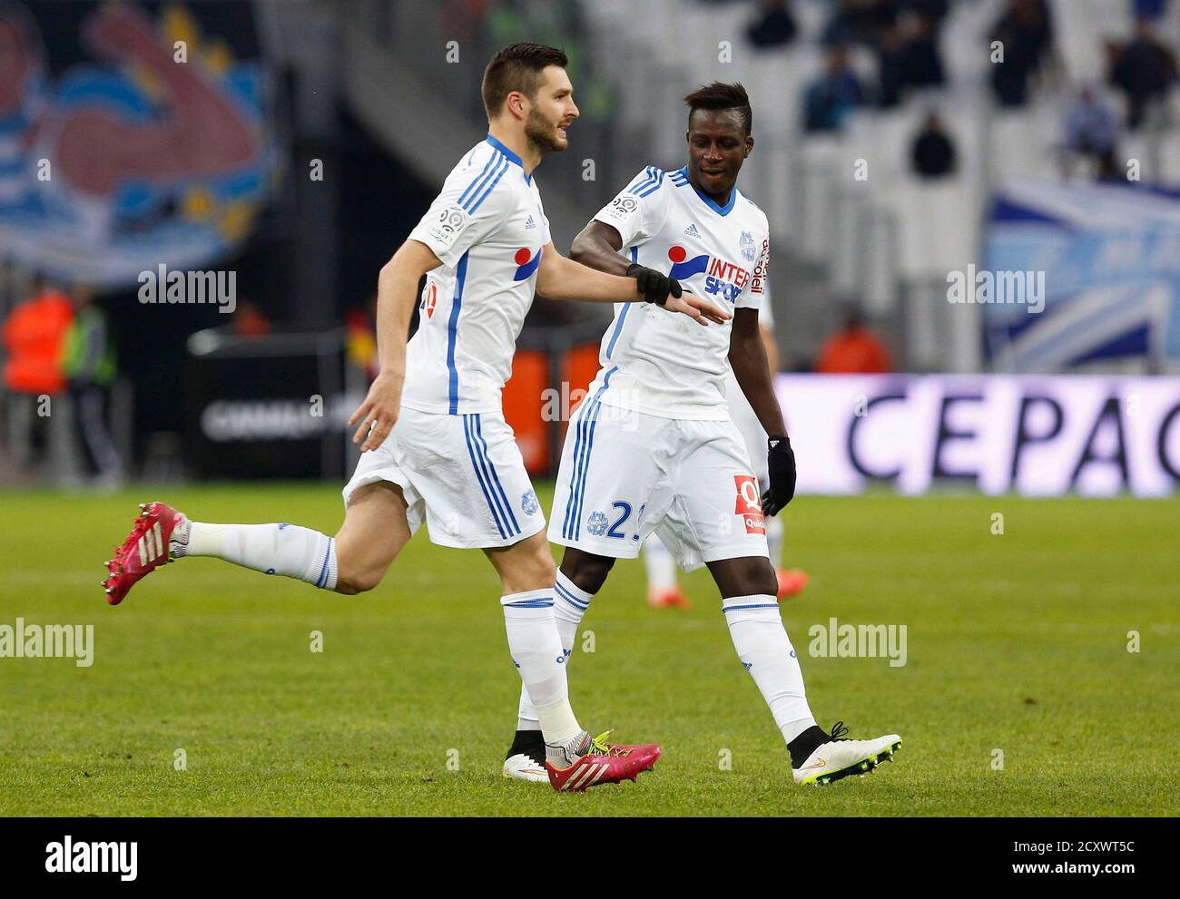 Andre pierre gignac olympique marseille celebrates hi-res stock photography  and images - Alamy