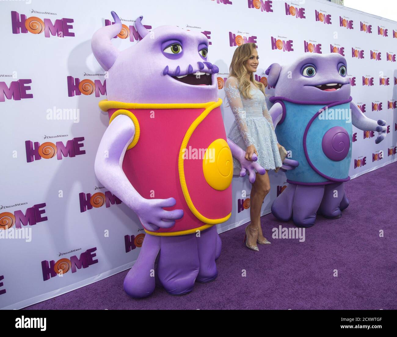 Cast member Jennifer Lopez, who is the voice of Lucy in the movie, poses at  a special screening of the animated movie 
