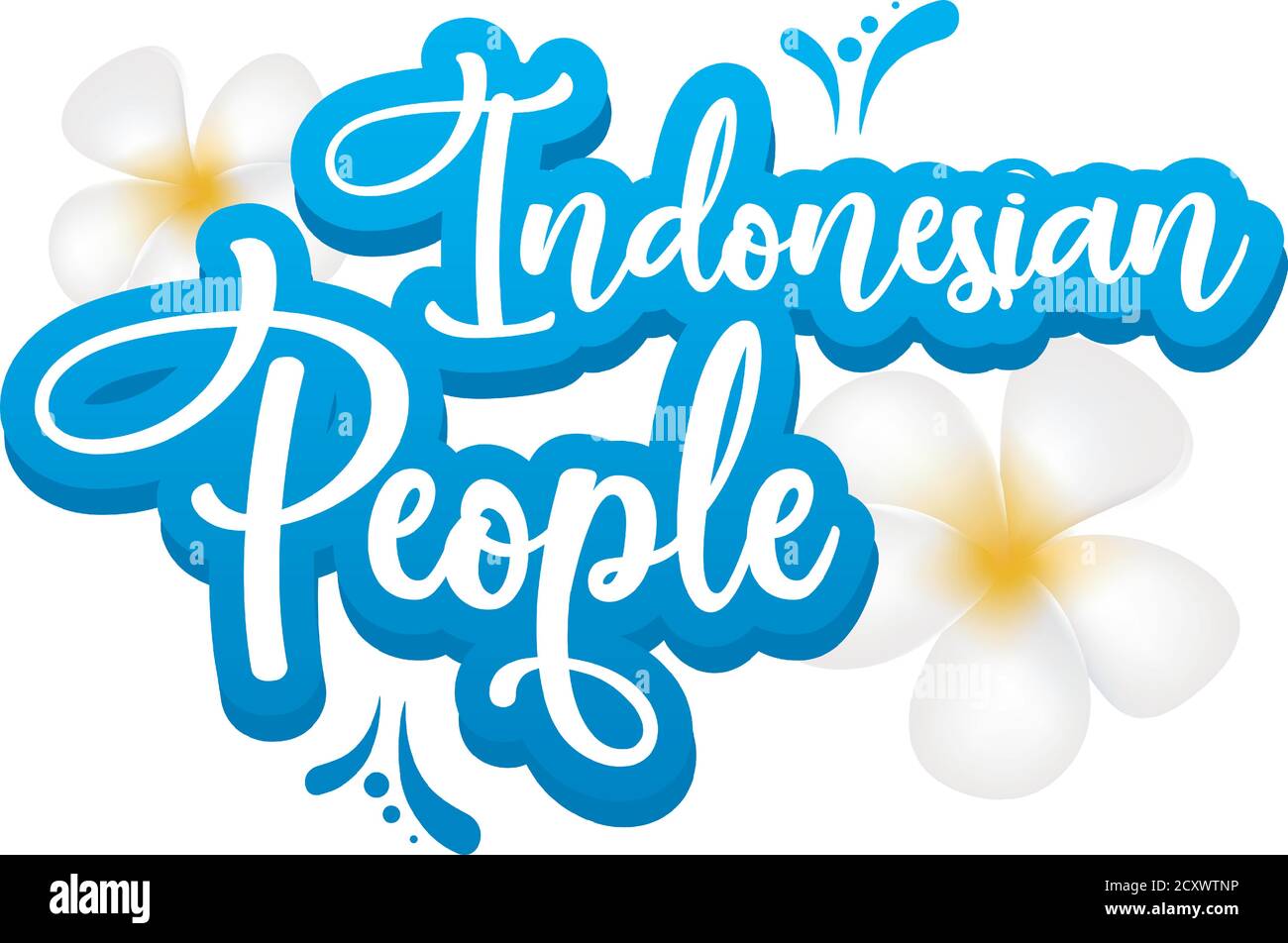 Indonesian people flat poster vector template Stock Vector