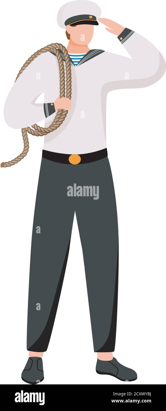 Sailor flat vector illustration Stock Vector Image & Art - Alamy