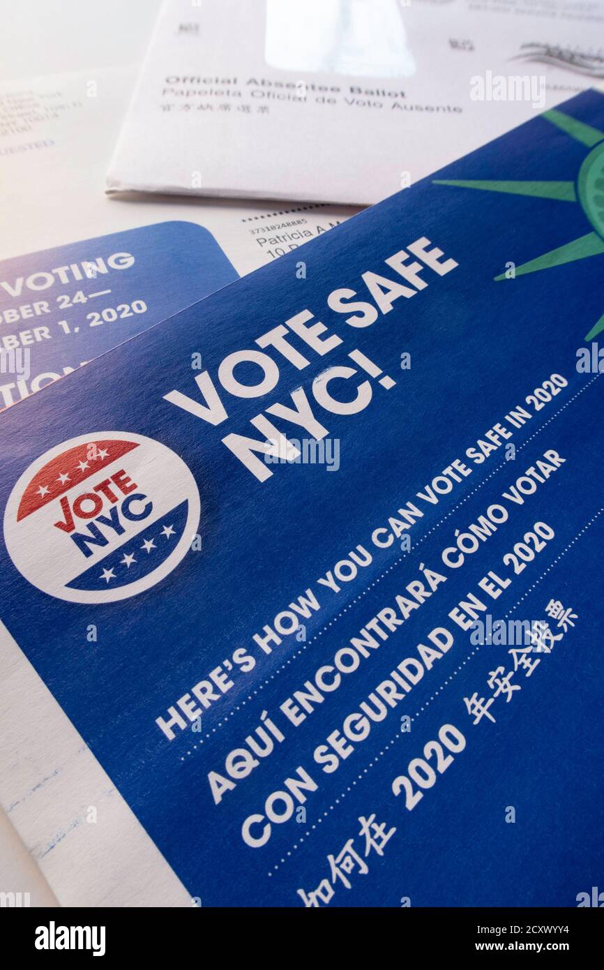 Official Absentee Ballot Mailings, General Election, 2020, United States Stock Photo