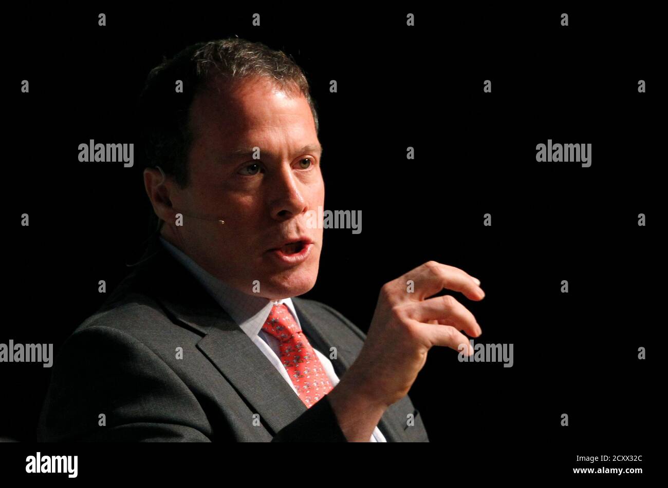 Paul Zummo, co-head and chief investment officer for JP Morgan Alternative Asset Management, participates in a panel discussion during the Skybridge Alternatives (SALT) Conference in Las Vegas, Nevada May 9, 2012. SALT brings together public policy officials, capital allocators, and hedge fund managers to discuss financial markets. REUTERS/Steve Marcus (UNITED STATES - Tags: BUSINESS) Stock Photo