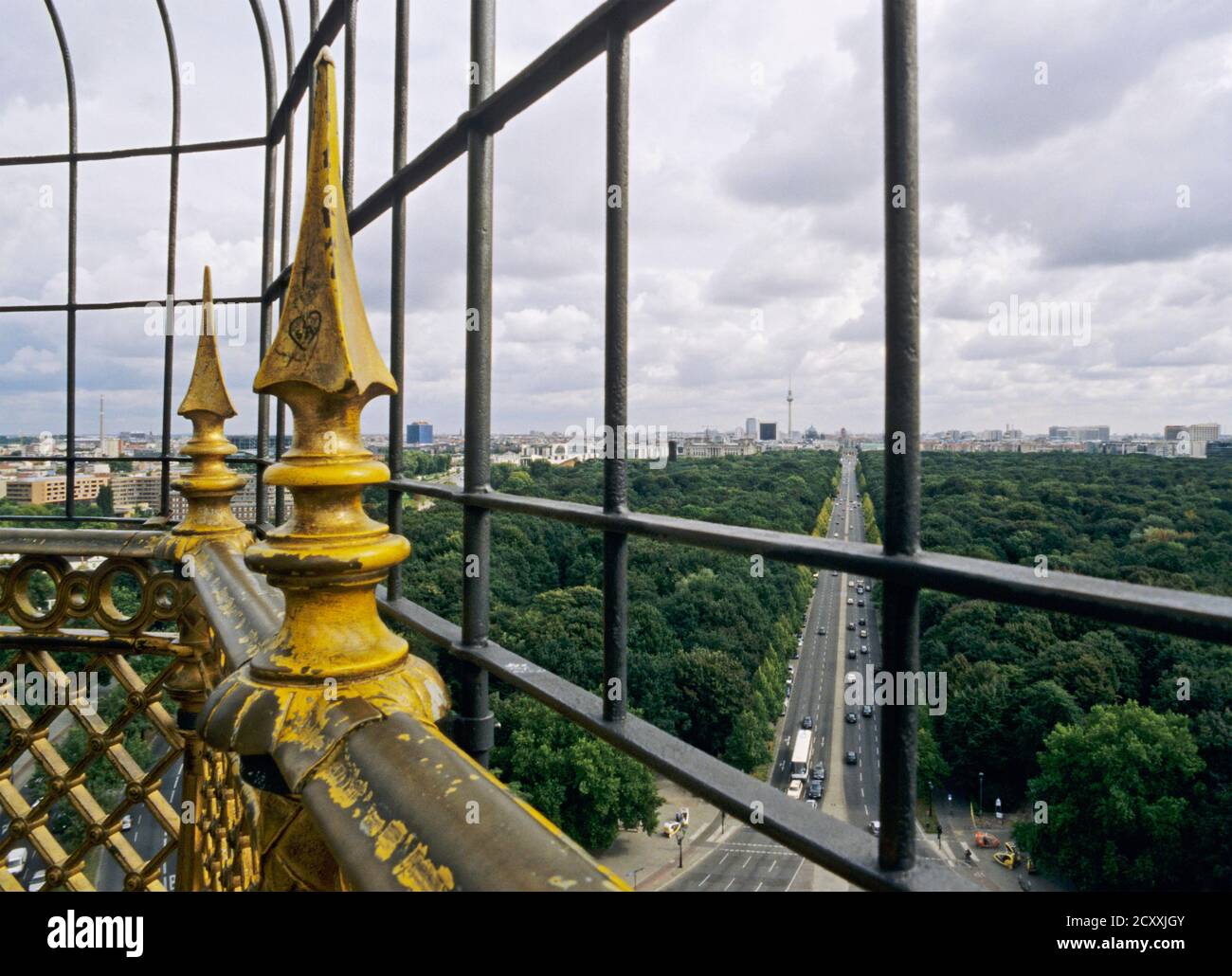 Tiergarten view from the summit of Victory column - Berlin, Germany Stock Photo