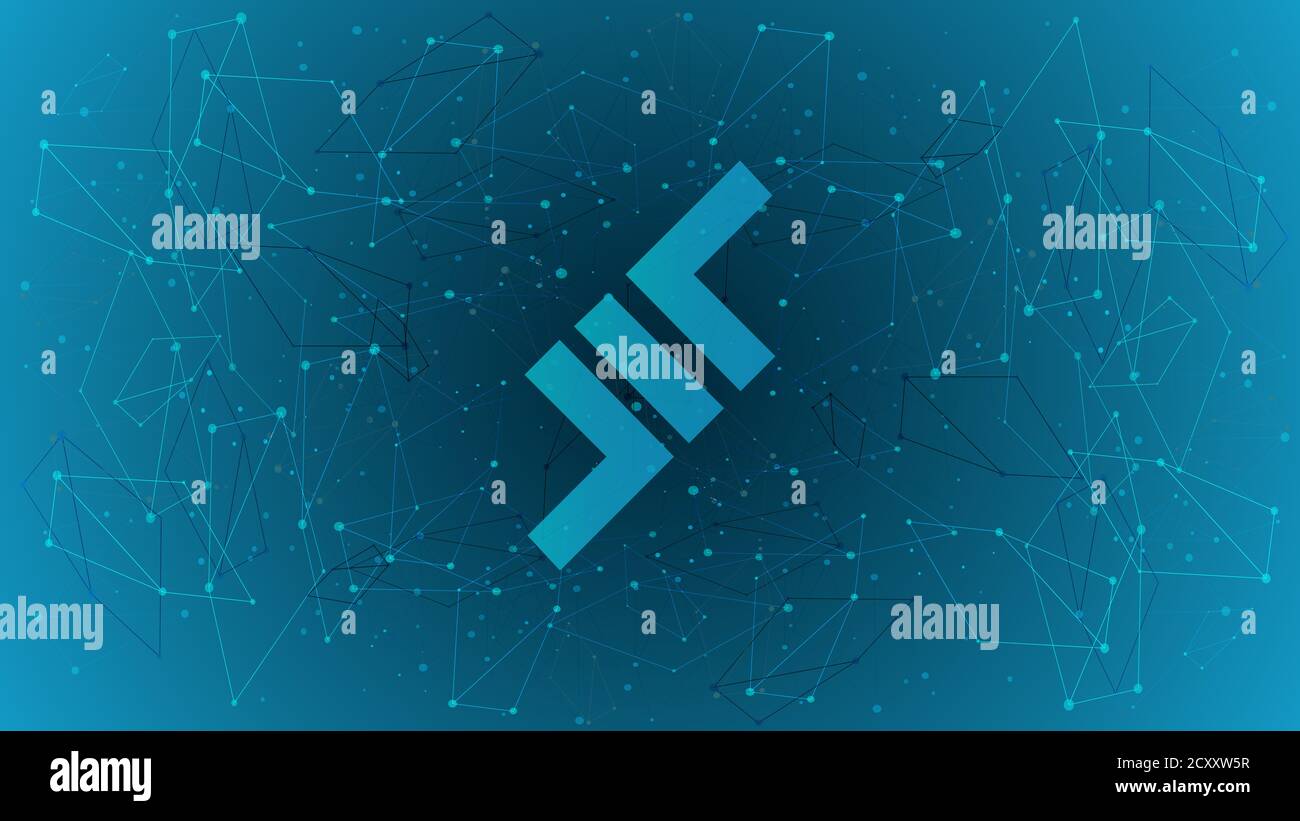 Aave LEND token symbol of the DeFi project cryptocurrency theme on a blue  polygonal background. Cryptocurrency logo icon. Decentralized finance Stock  Photo - Alamy