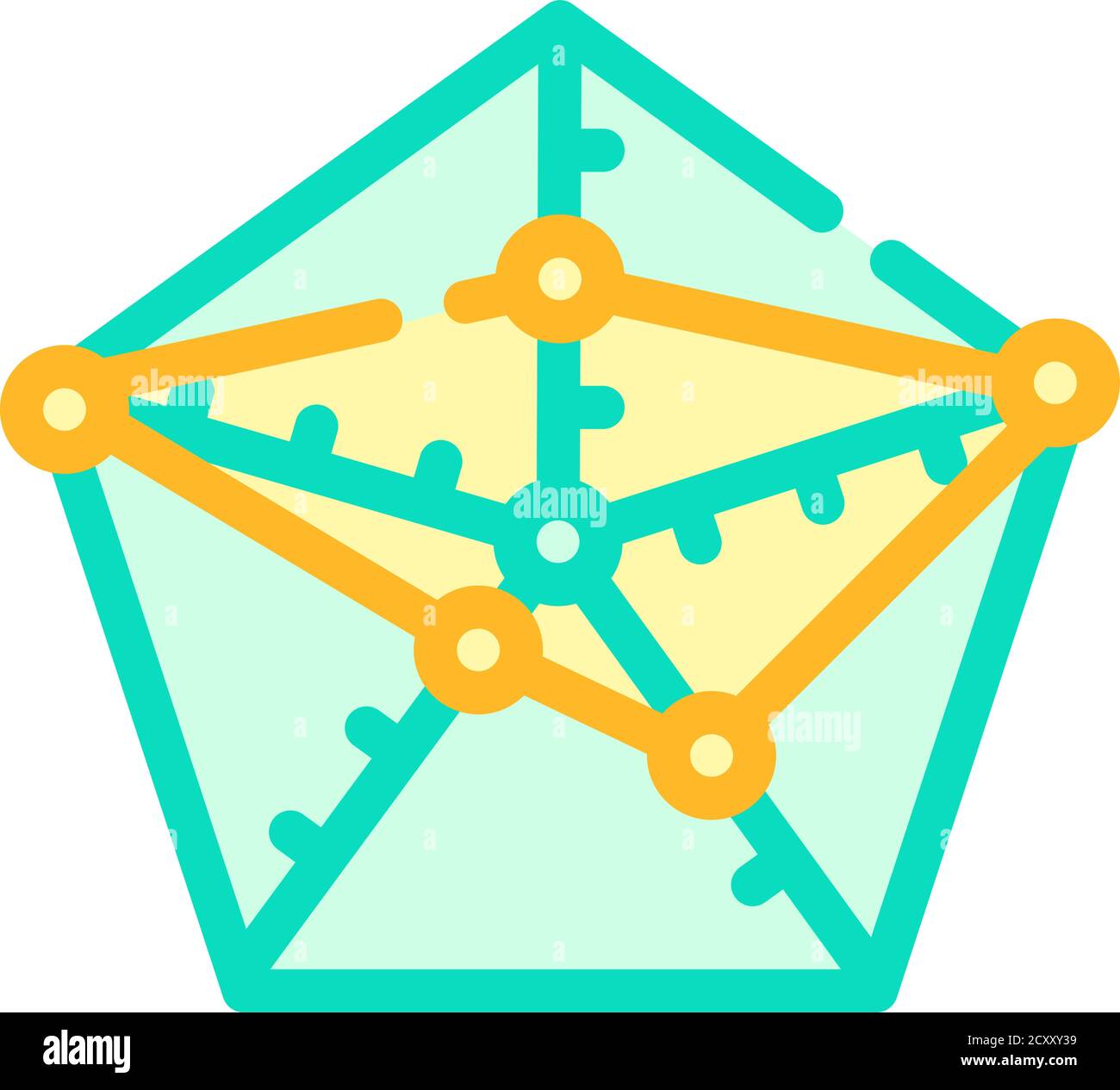 radar chart color icon vector flat illustration Stock Vector Image ...