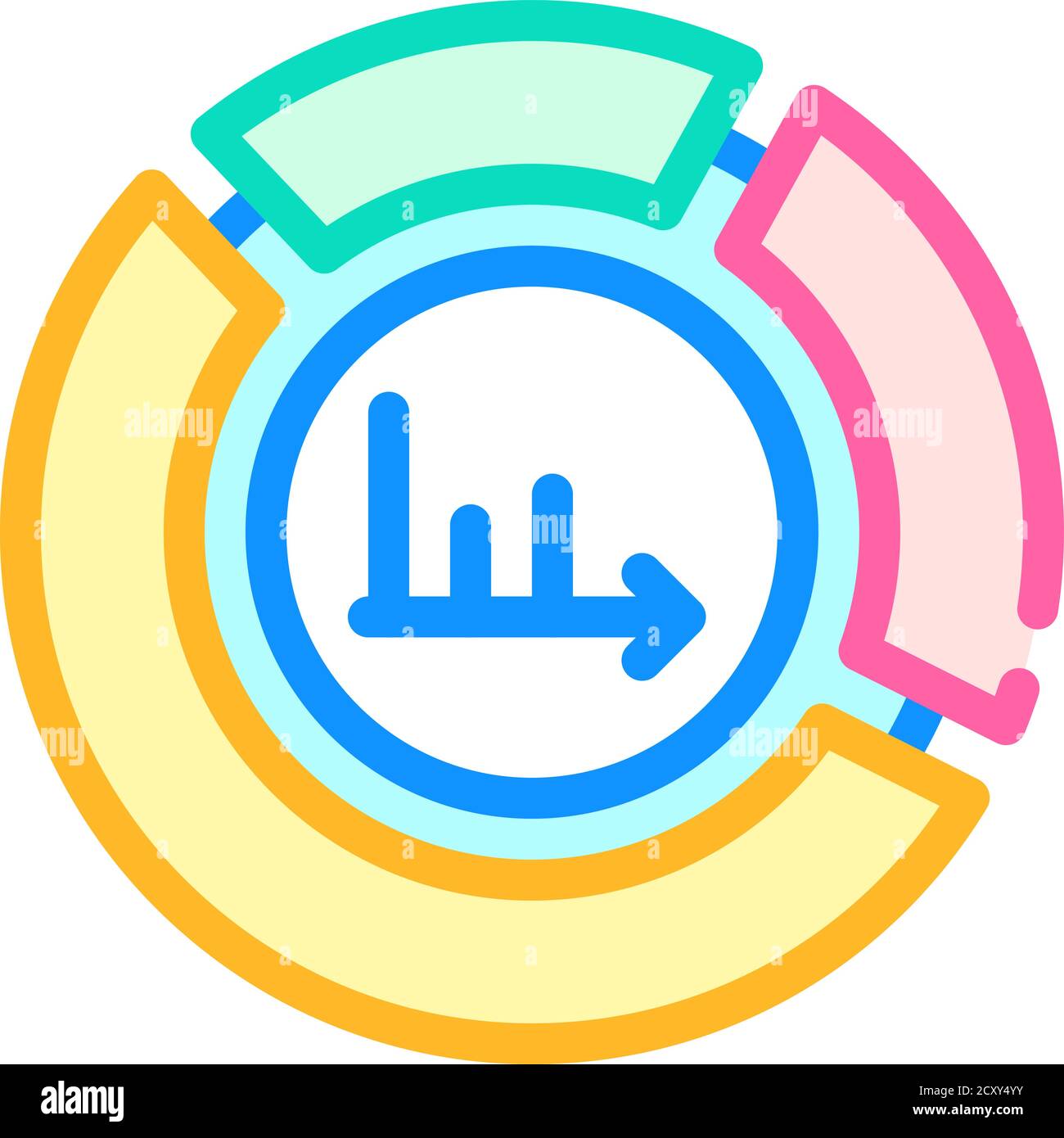 pie chart color icon vector flat illustration Stock Vector Image & Art ...