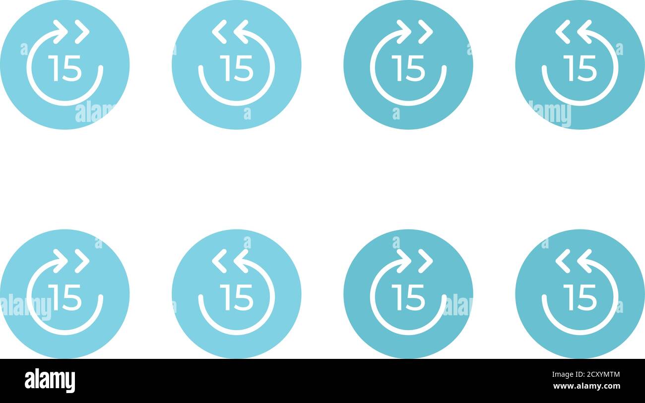 Video speed options UI elements kit Stock Vector