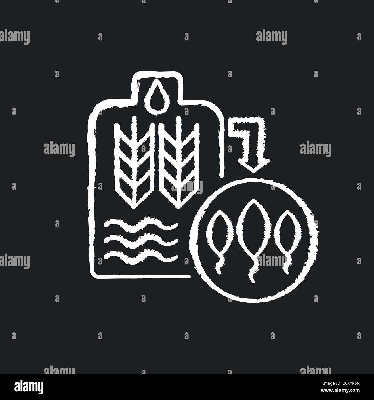 Malting chalk white icon on black background Stock Vector