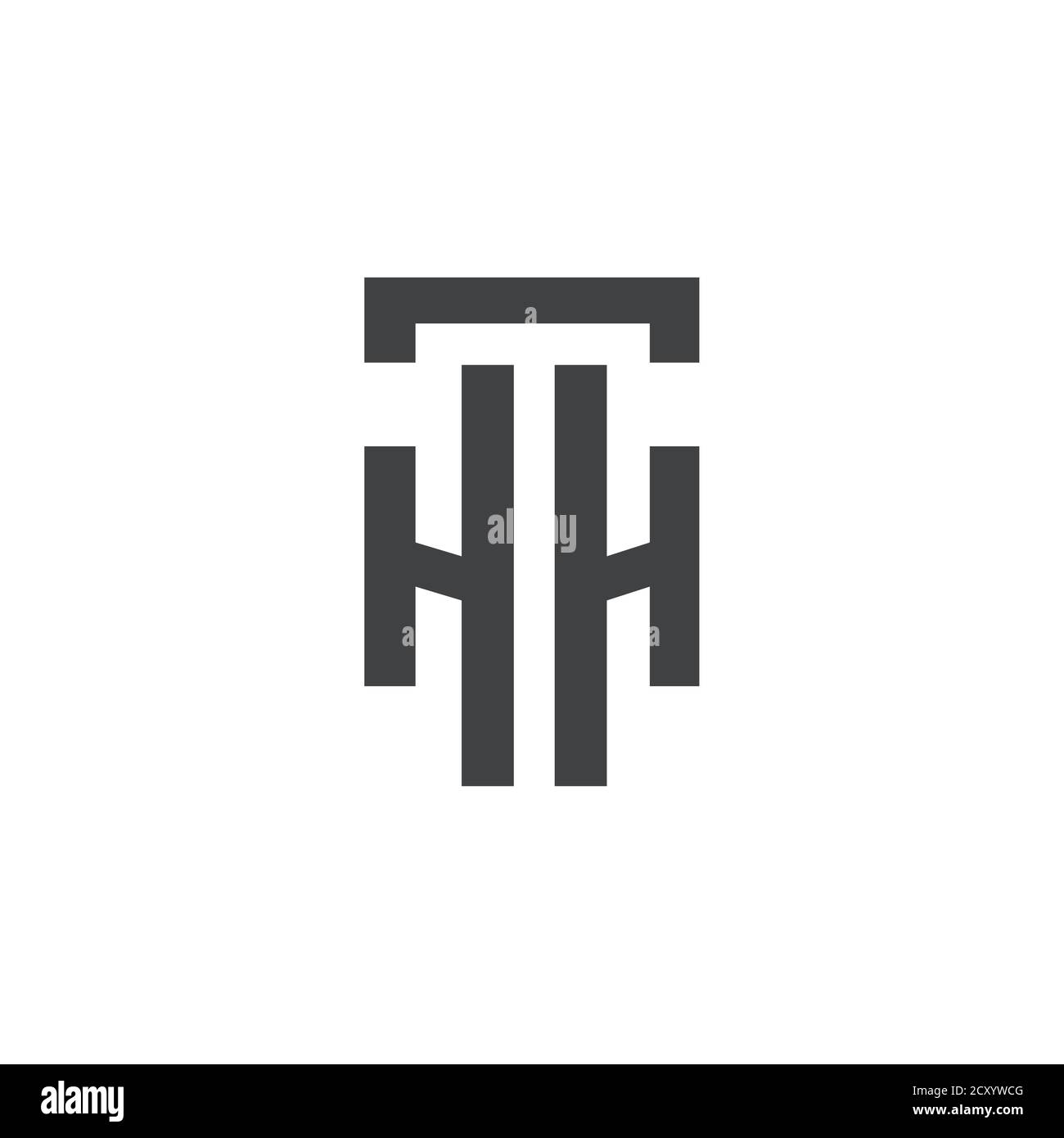 T letters of the alphabet vector logo ht emblem h hires stock photography and images Alamy