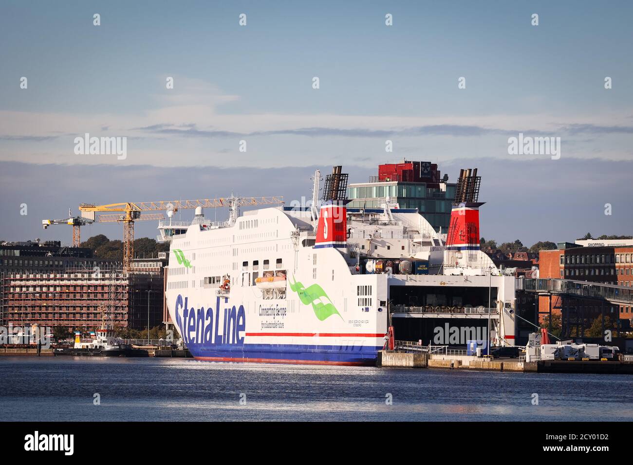Kiel, Germany. 29th Sep, 2020. The Stena Scandinavica of the Swedish Stena Line shipping company is located at Schwedenkai Terminal. Credit: Christian Charisius/dpa/Alamy Live News Stock Photo