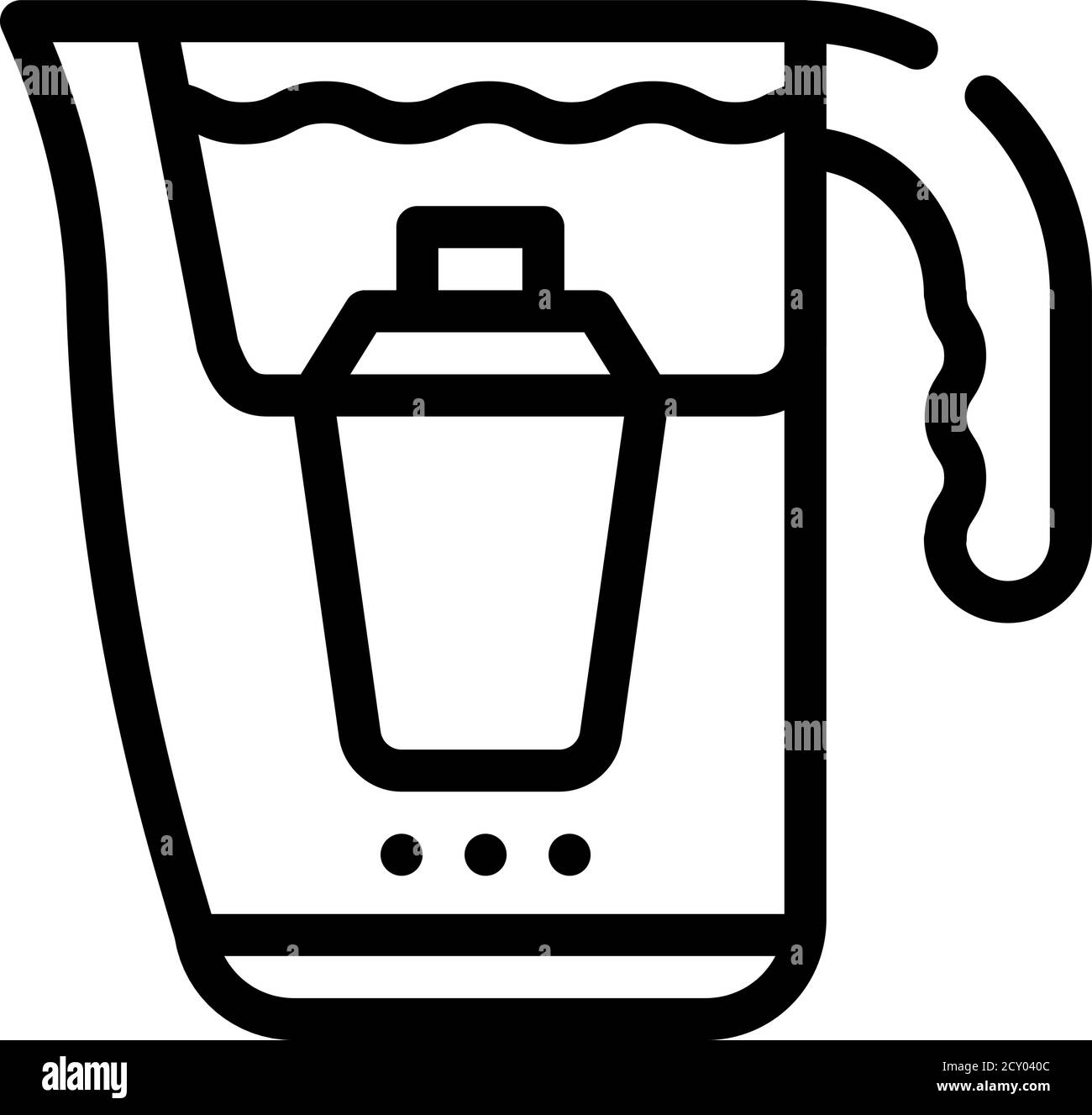 filtering pot line icon vector black illustration Stock Vector Image ...