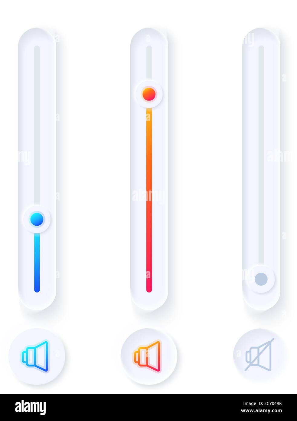 Tuner UI elements kit Stock Vector