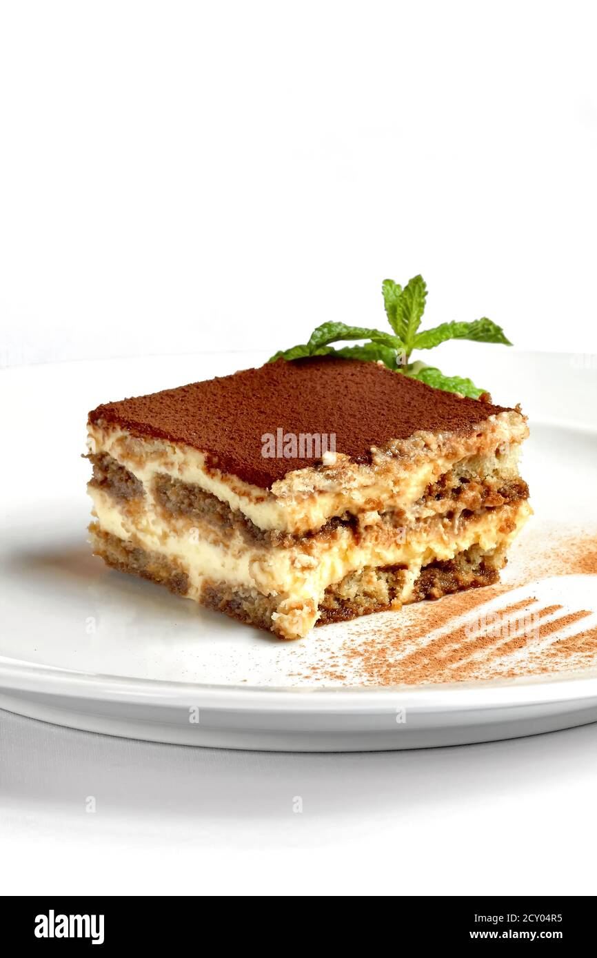 Tiramisu Classic Italian Dessert Stock Photo Alamy