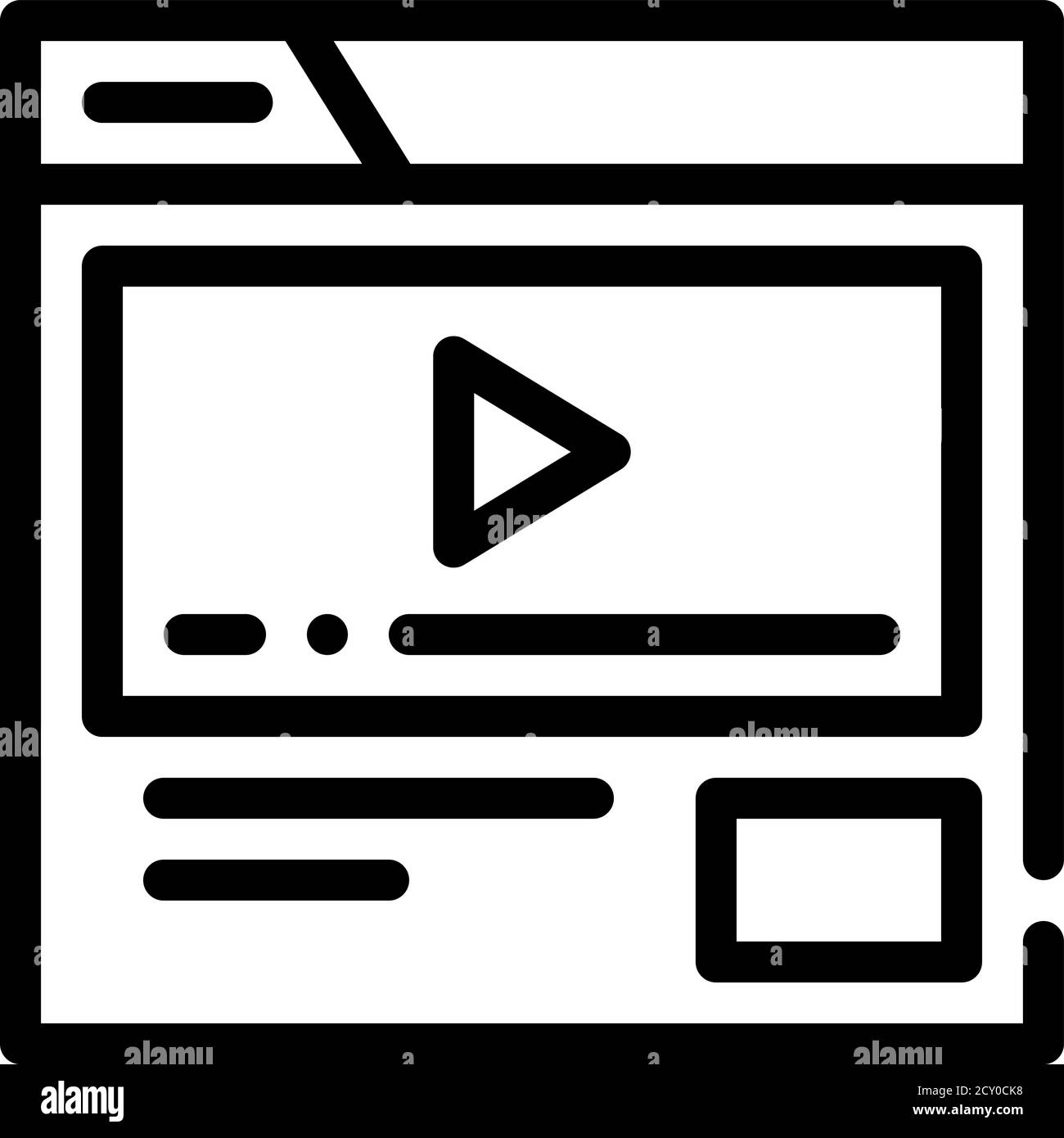video advertising line icon vector black illustration Stock Vector ...
