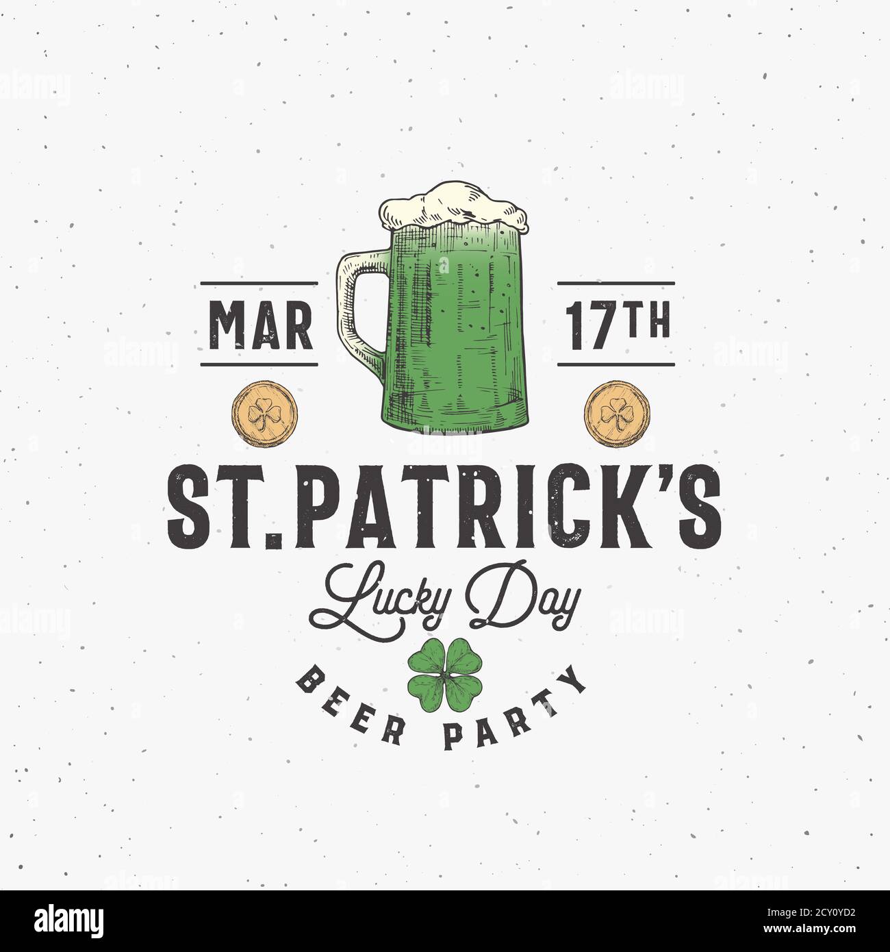 vintage-style-saint-patricks-day-logo-or-label-template-hand-drawn-beer-mug-gold-coins-and-shamrock-leaf-sketch-symbols-with-retro-typography-stock-vector-image-art-alamy