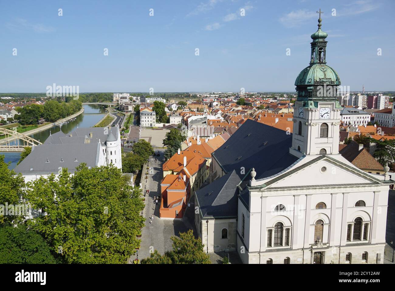 View of Győr, Raab, Győr-Moson-Sopron County, Hungary, Magyarország, Europe Stock Photo