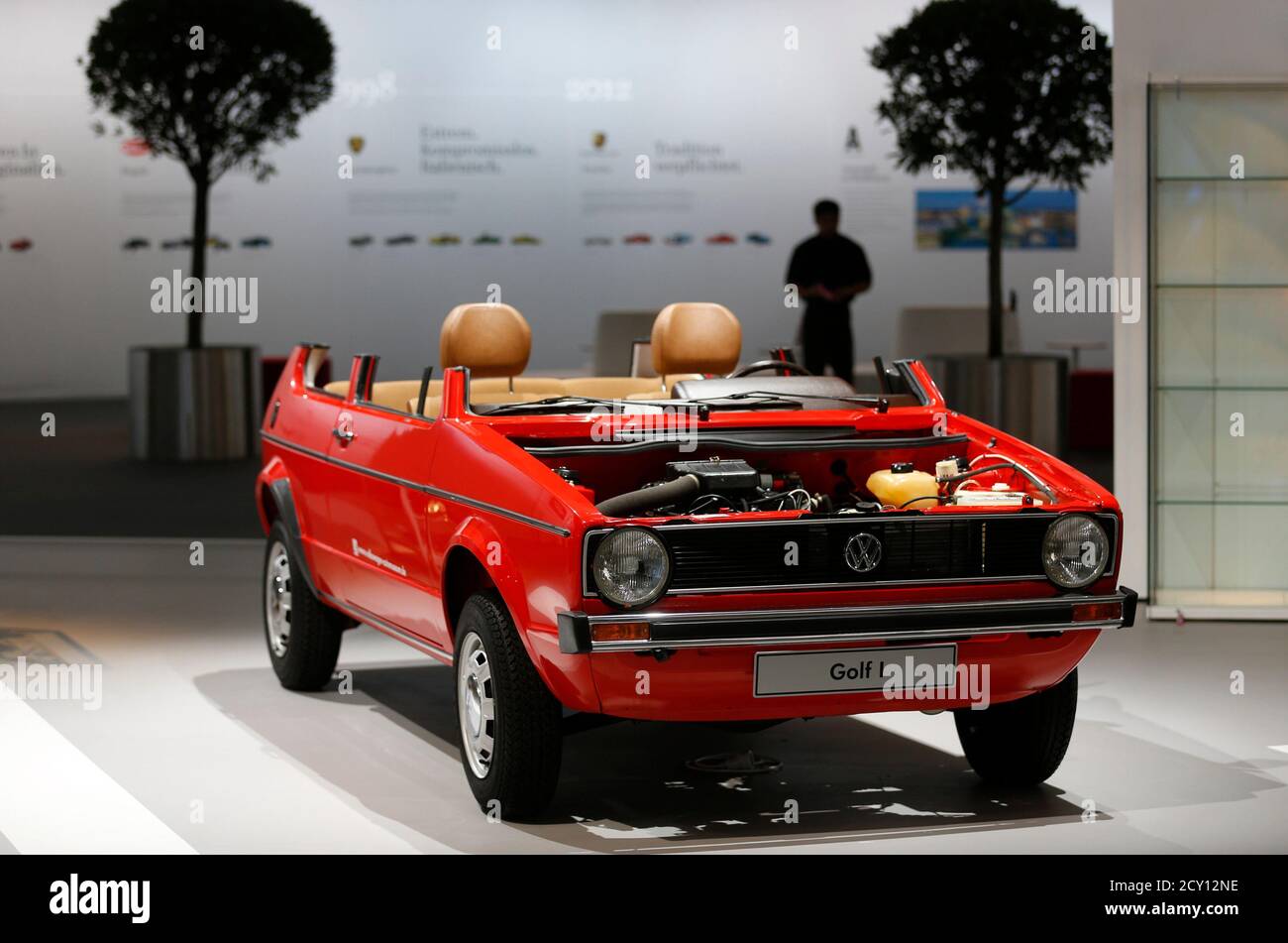 A Volkswagen Golf I Sawn In Half Is Displayed At The Techno Classic Classic Car Fair In Essen March 26 2014 More Than 1 250 Exhibitors From More Than 30 Nations Are Showing Their